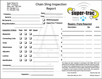 Alloy Chain Slings - Inspection Checklist