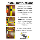 2" Tire Securement Strap (Pair)- 2" X 17"