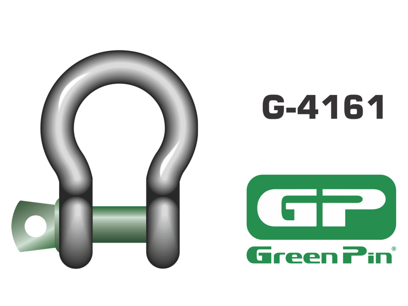 G-4161 - Green Pin Bow Shackle - Screw Pin