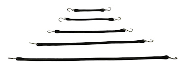 21 inch Natural Rubber Tarp Bungee Straps - 50 Pack | Heavy-Duty Rubber Tie Down Bungee Straps with Crimped S Hooks - Black - Perfect for Cold Weather