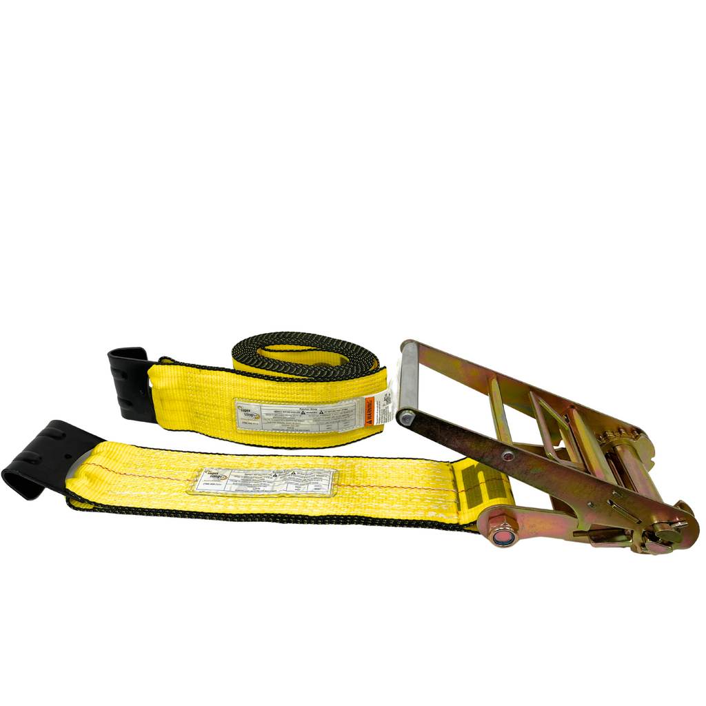 2 Industrial Ratchet Strap with Flat Hook