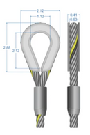 3/8" Quad Leg Wire Rope Bridle WLL: 9,600LBS