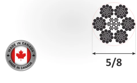 5/8" Double Leg Wire Rope Bridle WLL: 13,600 LBS