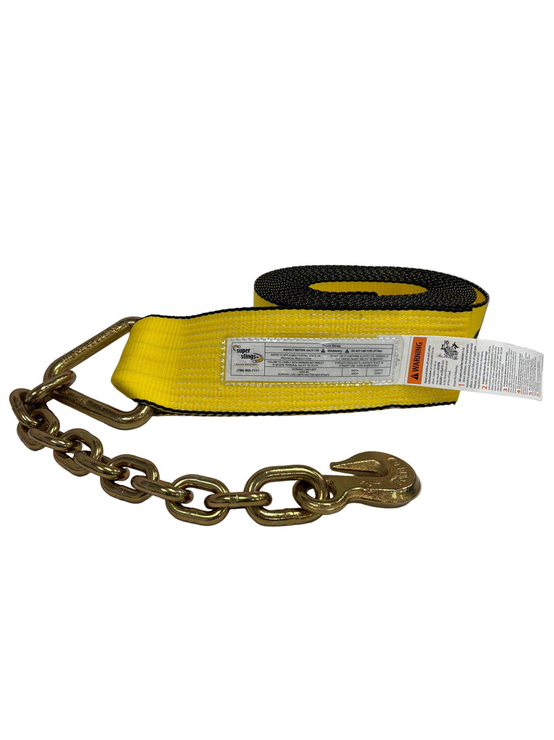 4" Industrial Truck Strap with Chain Anchor