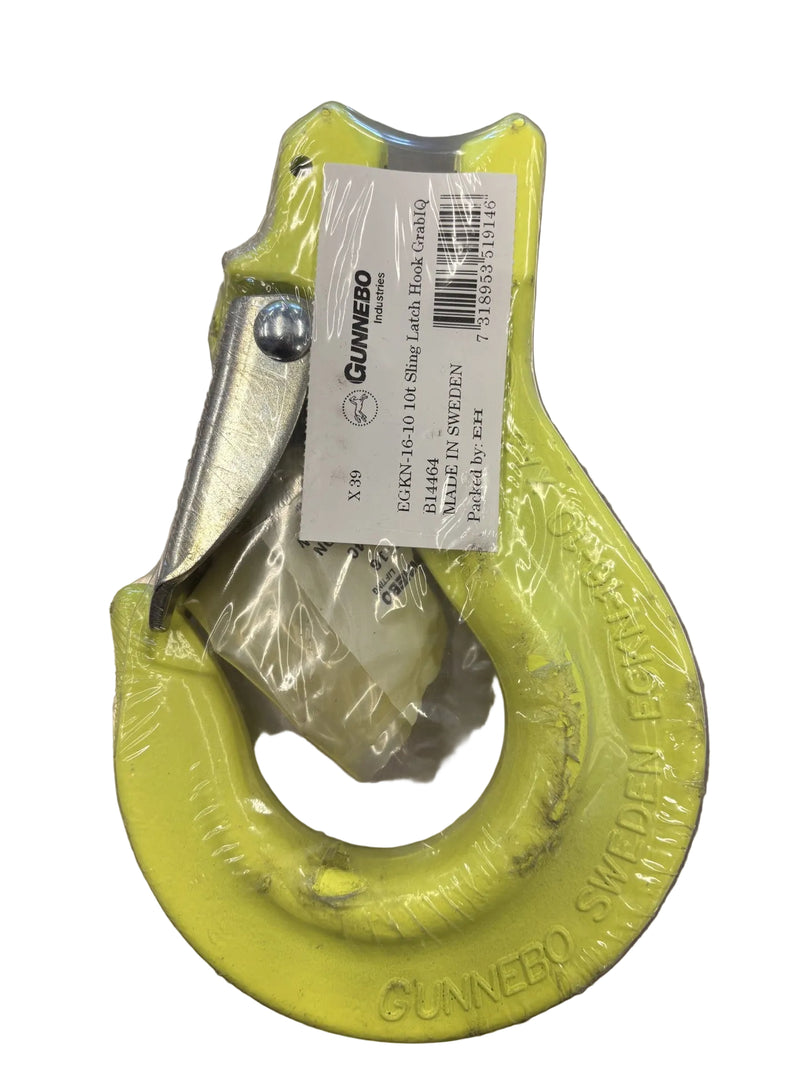 Grade 100 Eye Sling Hook with Latch - Size 7/8 in. - 34,200 lb Capacity