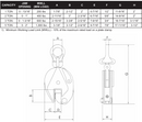 1 TON PTA UNIVERSAL EYE PLATE CLAMP 0- 13/16" JAW