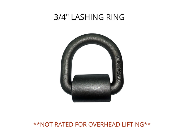 3/4" LASHING RING  ** NOT RATED FOR OVERHEAD LIFTING **