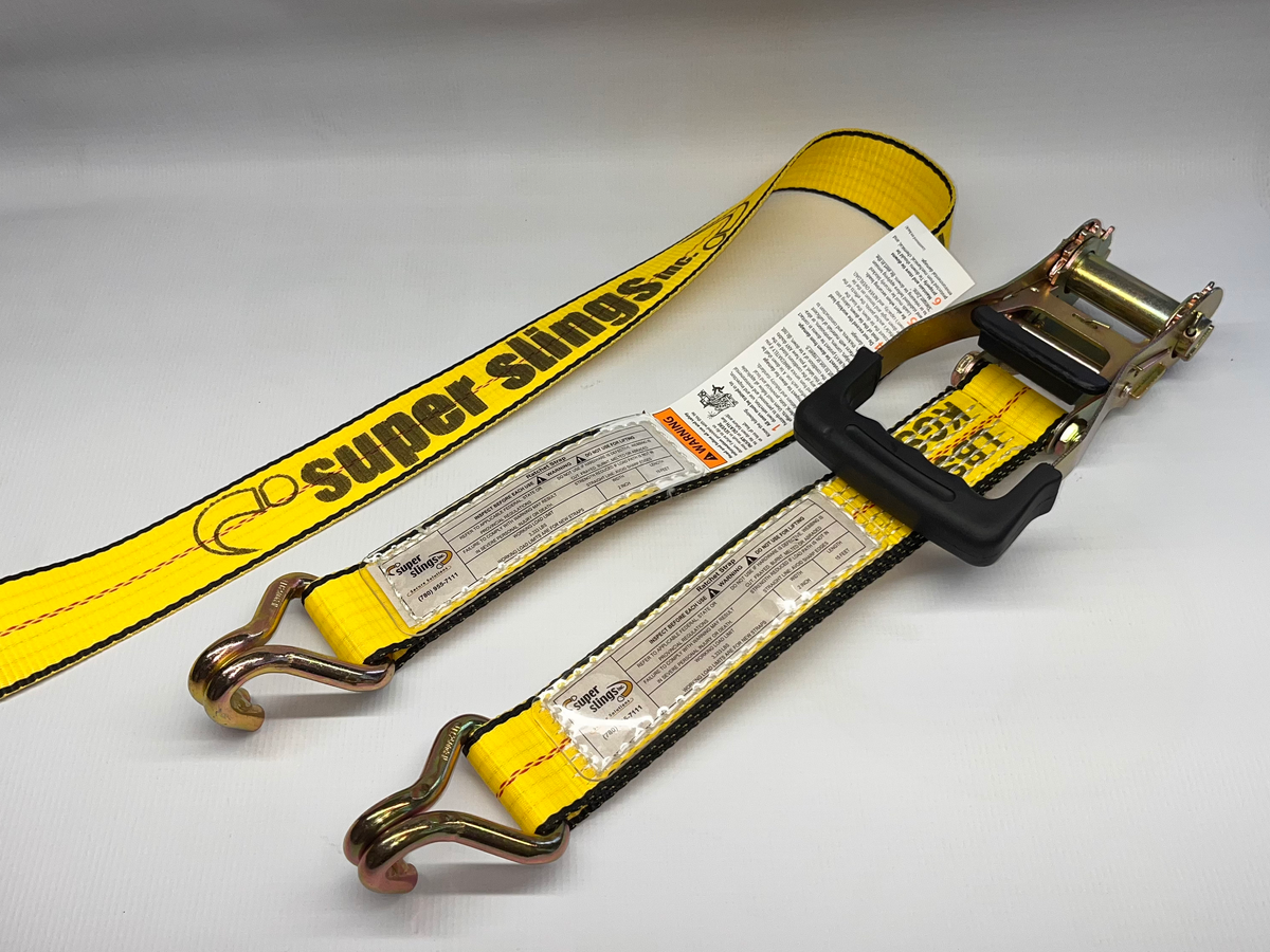 2 Industrial Ratchet Strap with Wire Hook