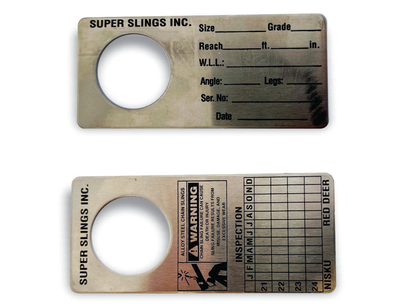 9/32" - Grade 100 Double-Leg Chain Slings with Grab-Hook Adjusters - WLL: 7,500LBS
