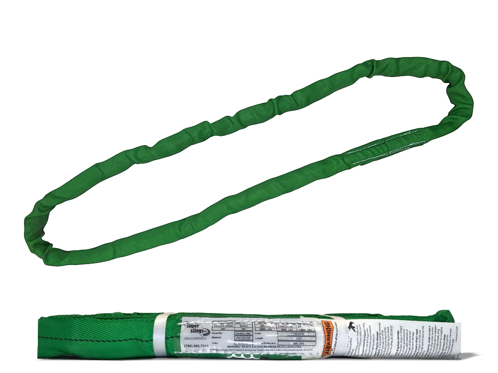 thumbnail image 2 of 3 Pack – 10 FT Green Round Sling, Endless Loop, Recovery Strap, Crane Strap – BA/WS, 38-RSG-10 2 of 5