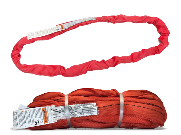 SL-140, RED POLYESTER ROUND SLING