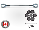 9/16" Wire Rope Sling - Thimble Eye