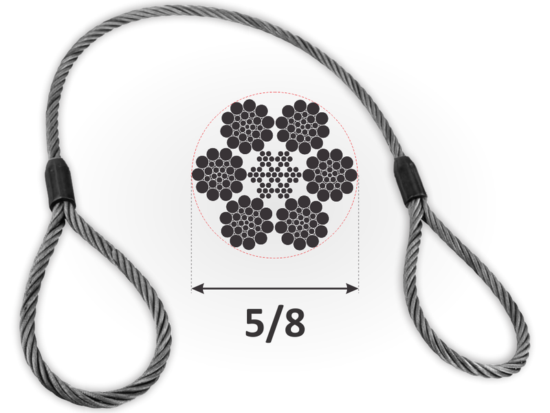 5/8" Wire Rope Sling - Standard Eye