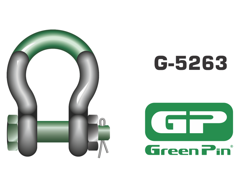 G-5263 - Green Pin Super Bow Shackle - Bolt Type